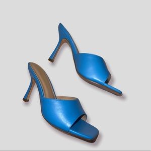 Blue Heeled Sandals